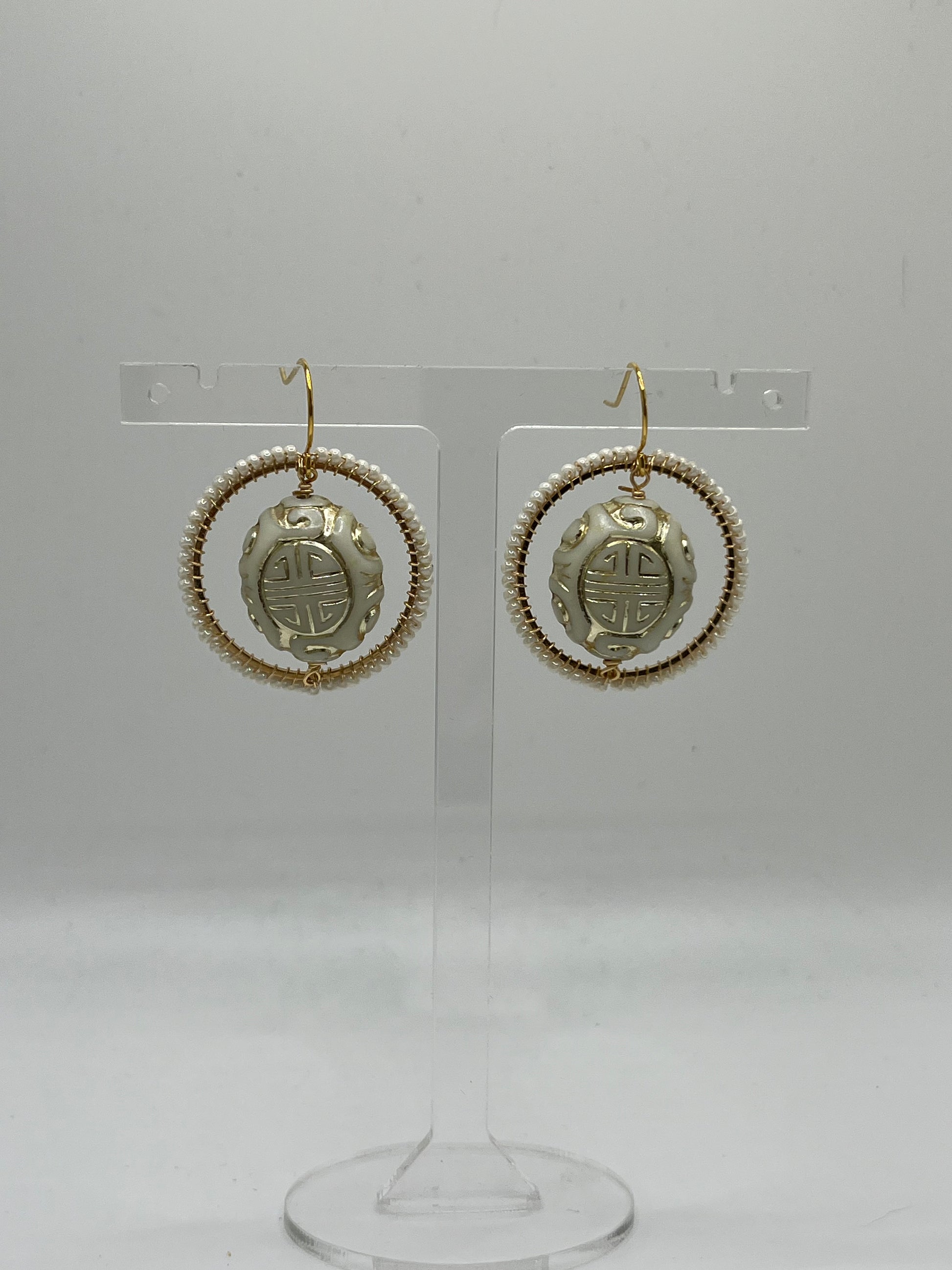 Lucia vintage bead inspired beaded earrings