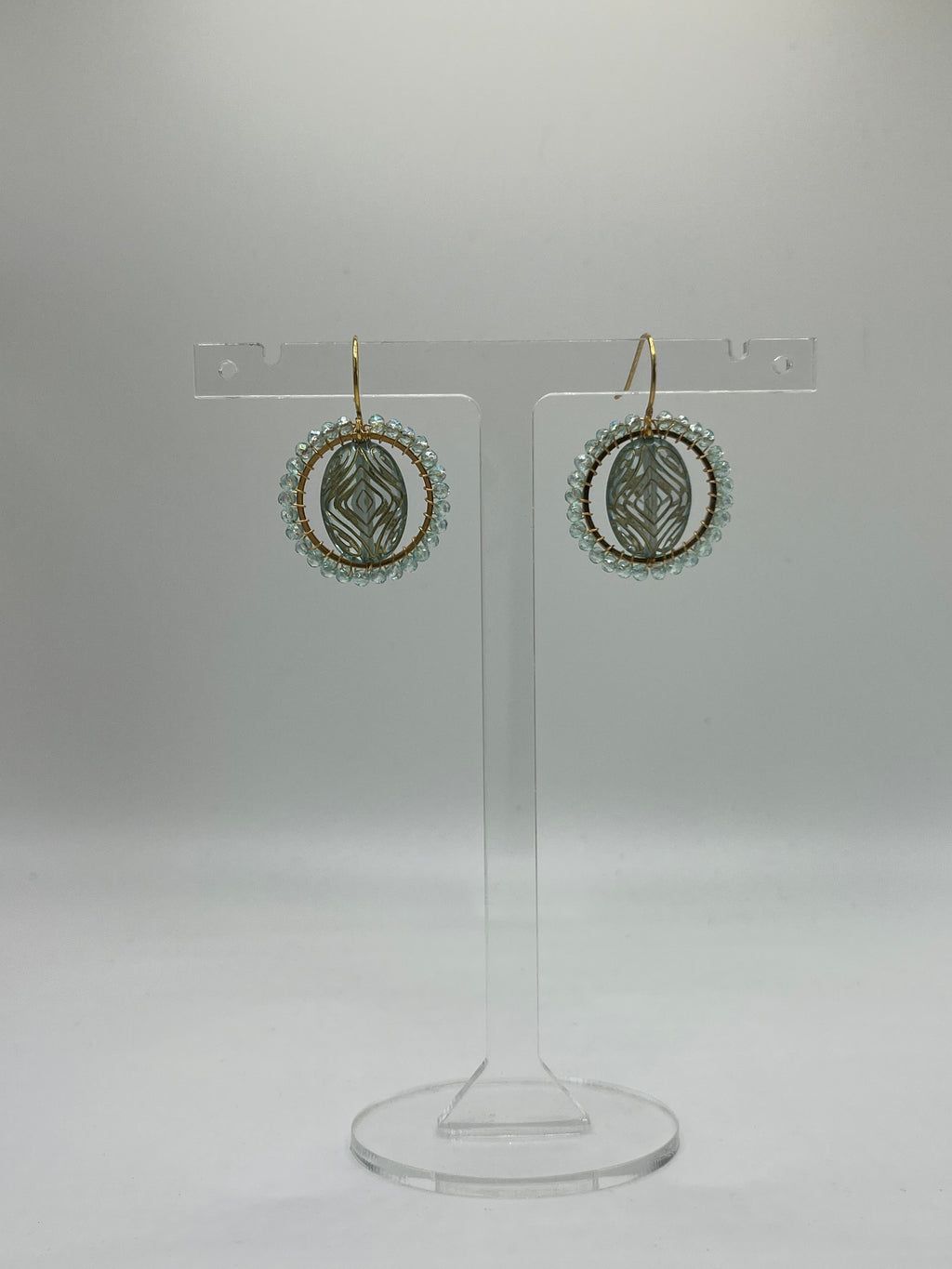 Octavia vintage inspired small beaded earrings