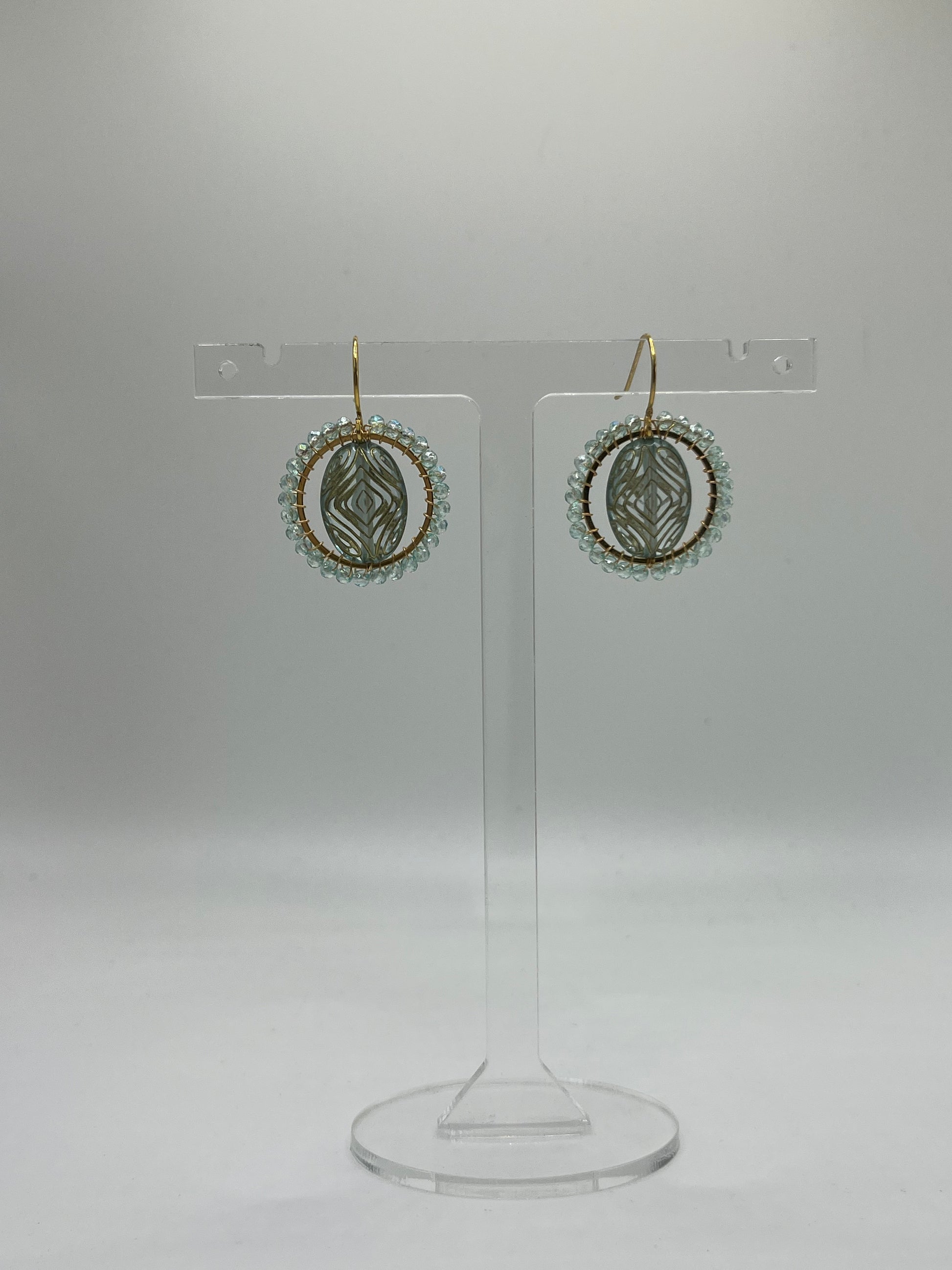 Octavia vintage inspired small beaded earrings