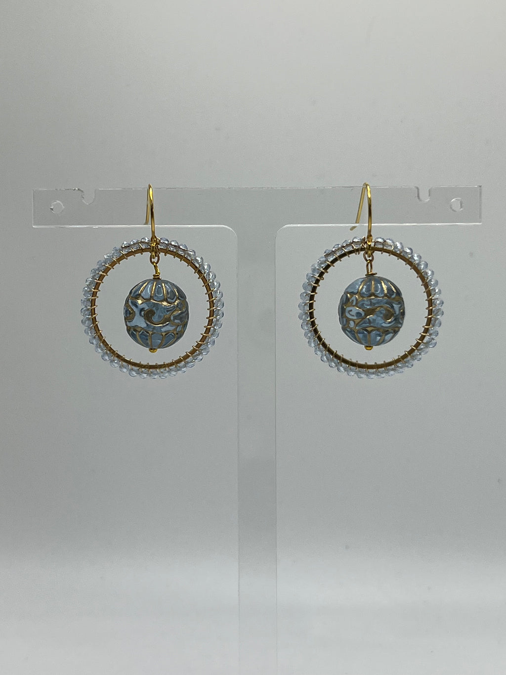 Georgiana vintage bead inspired medium beaded earrings