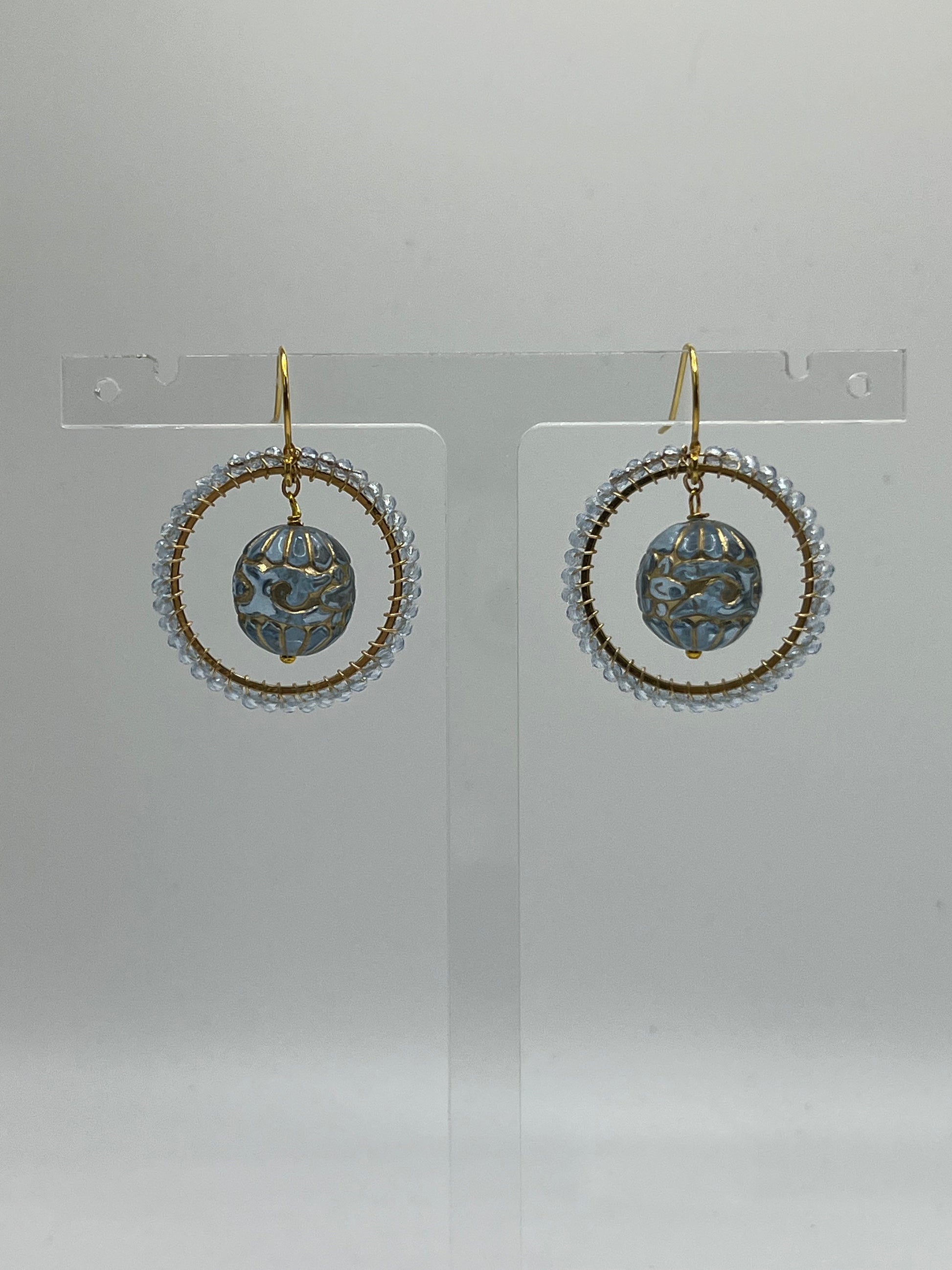 Georgiana vintage bead inspired medium beaded earrings