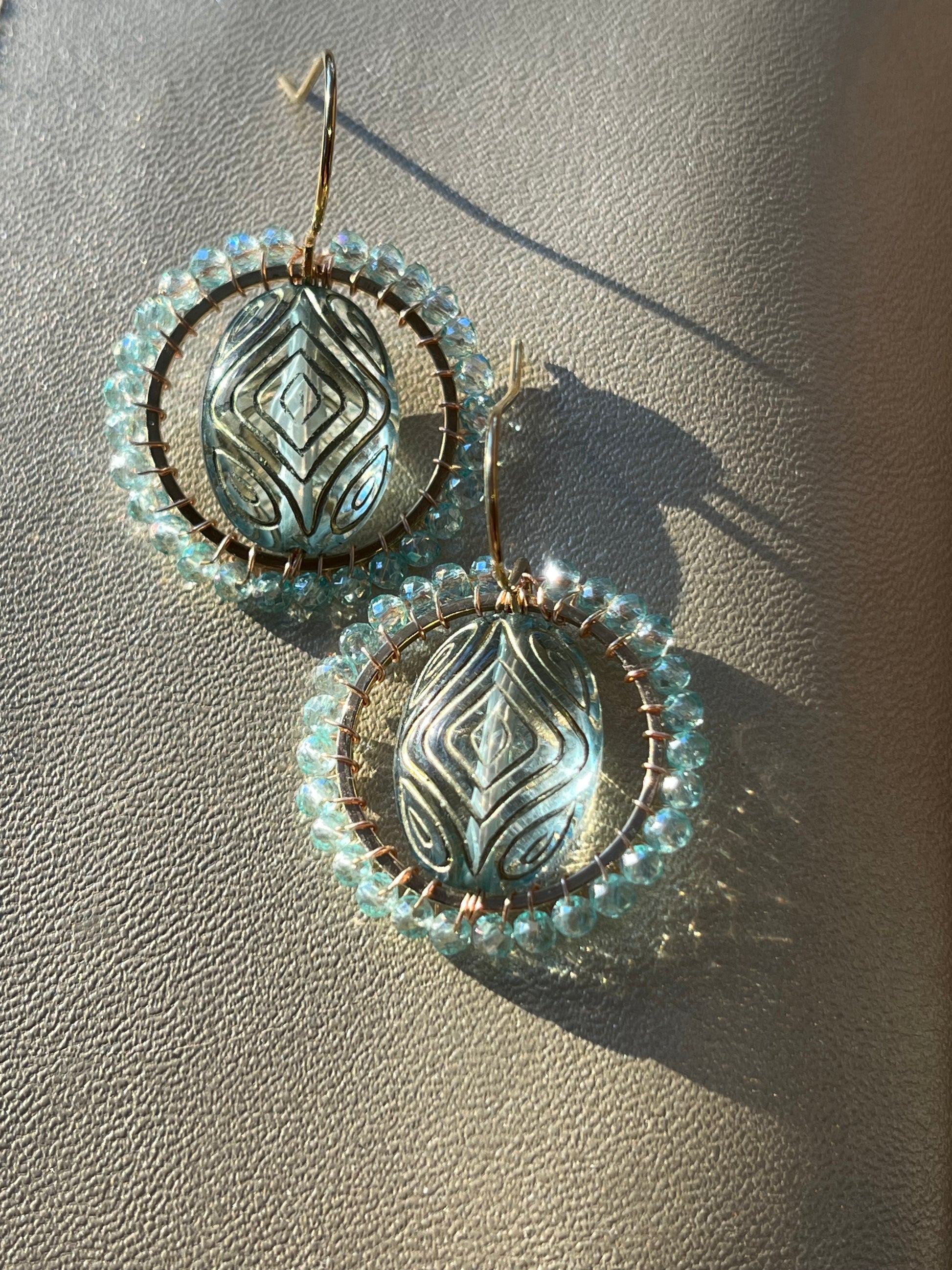 Octavia vintage inspired small beaded earrings