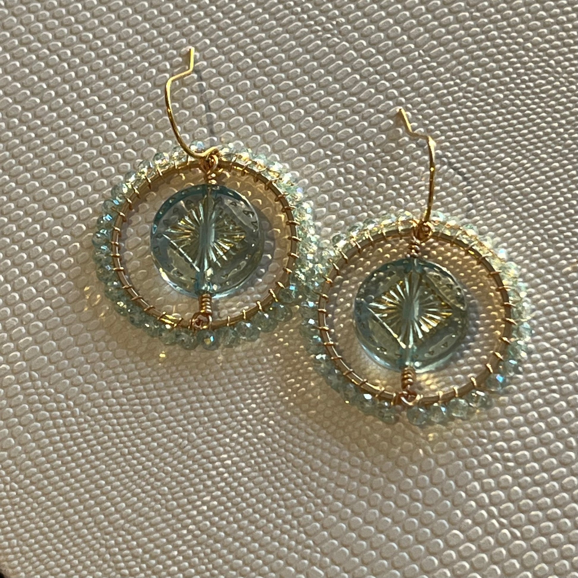 Eliza vintage bead inspired medium beaded earrings